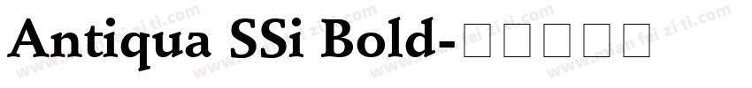 Antiqua SSi Bold字体转换